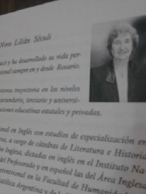 Libro:"De mi vida y el tiempo"(tomo 1)autora:Nora Lilián Séculi